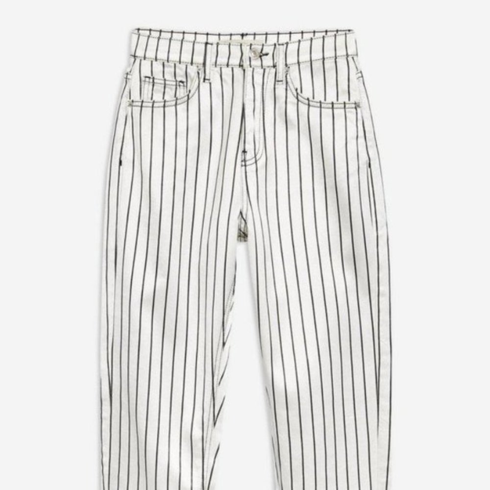 Topshop Striped Mom jeans Size 28 - Picture 8 of 9